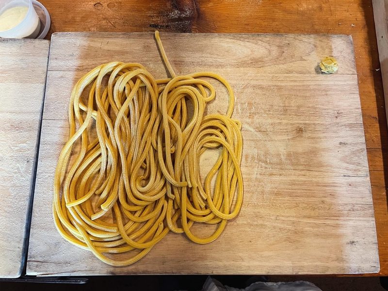 Fresh extruded pasta